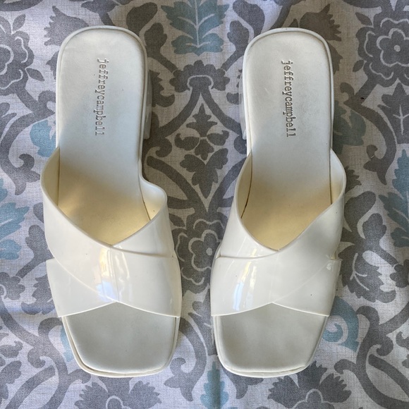 Jeffrey Campbell Shoes - jeffrey campbell White Sandals, Size 40/9